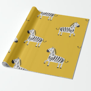 Papel De Presente Um padrão perfeito para crianças com zebras
