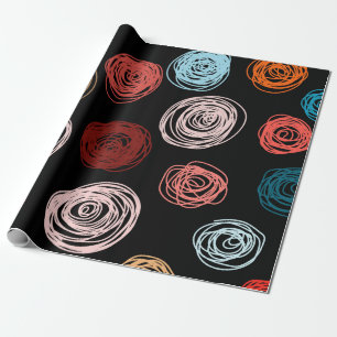 Papel De Presente Um padrão sem soldadura desenhou pontos abstrato. 