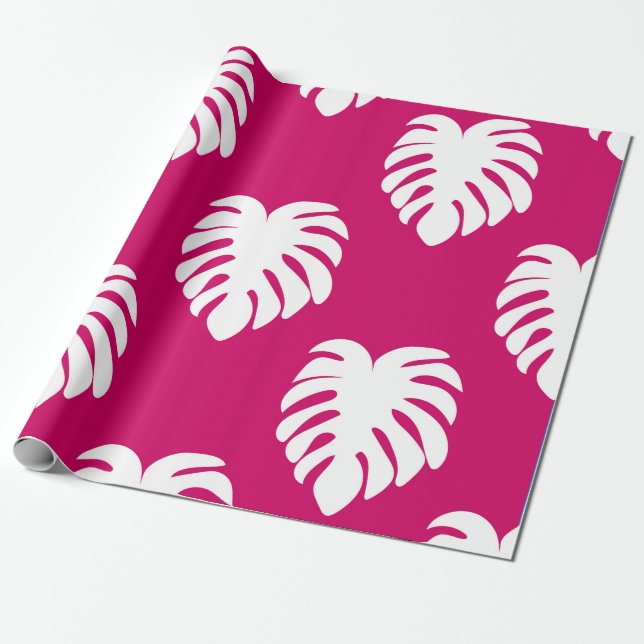 Papel De Presente Um padrão tropical sem descontinuidades com monste (Desenrolado)