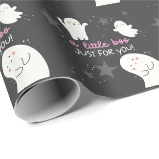 Papel De Presente Um Pequeno Boo Só para Você Presente de Fantasma d