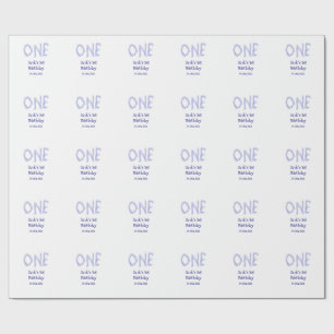Papel De Presente Um primeiro aniversario moderno de menino brilhant