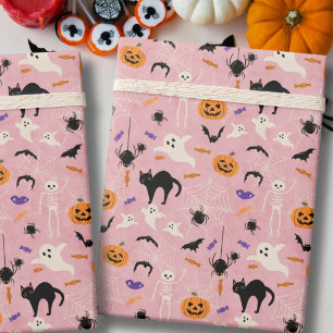 Papel De Presente Um Primeiro Halloween Assustador Aniversário de Cr