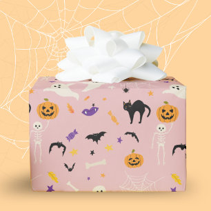 Papel De Presente Um Primeiro Halloween Assustador Aniversário de Cr