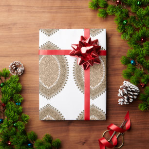 Papel De Presente Um tapete retangular com um intricado moti geométr