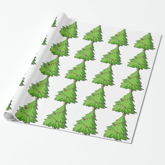 Papel De Presente uma árvore de Natal (Desenrolado)