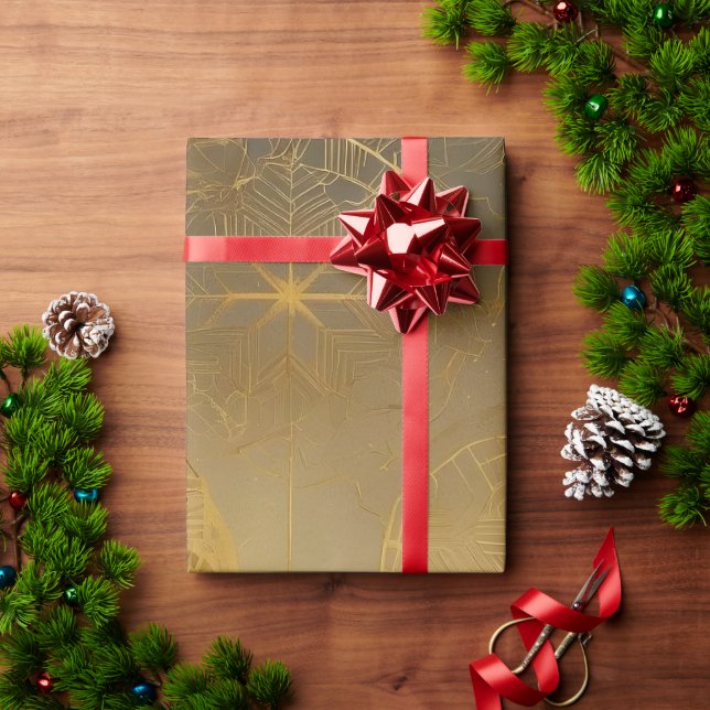 Papel De Presente Uma Contemplação de Ouro (Presente de Natal)