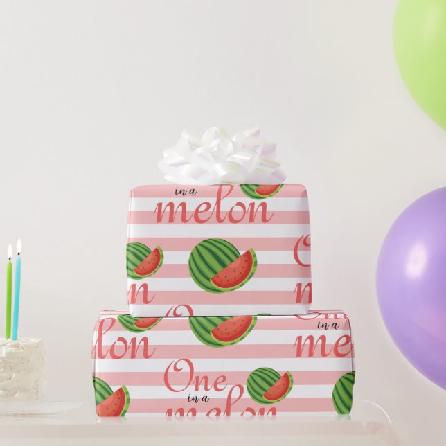 Papel De Presente Uma Em Uma Festa de aniversário De Melão (Presentes para festas)