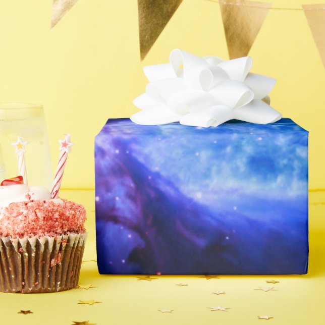 Papel De Presente Uma estrela é Nascer azul (Festa de aniversário)