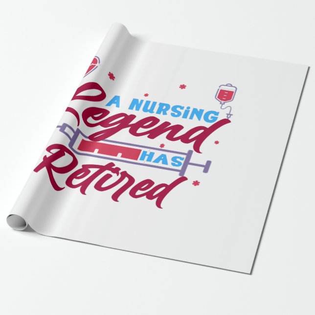Papel De Presente Uma lenda de Enfermeiro se Aposentou (Desenrolado)