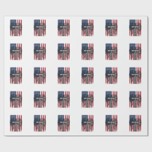 Papel De Presente Uma Nação Sob Deus Camisa Patriótica Asas Cruz_1