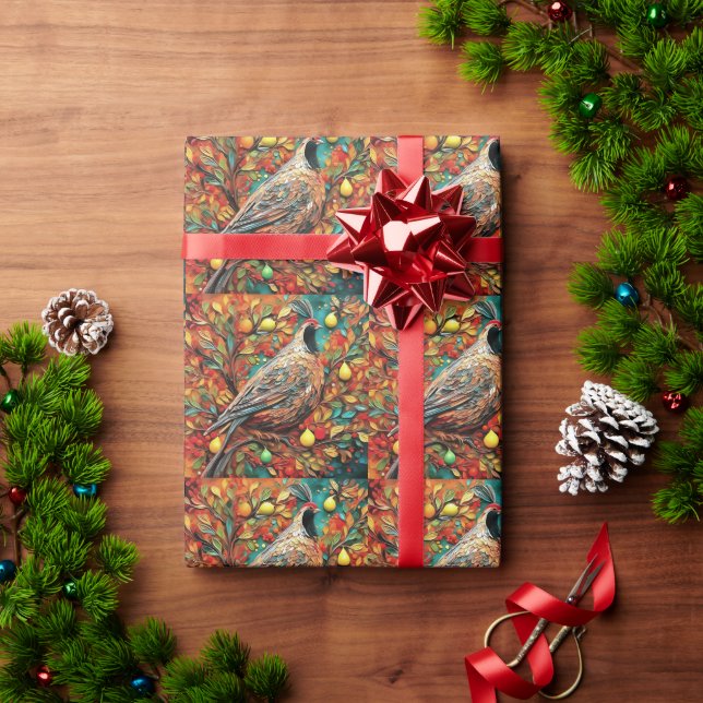 Papel De Presente Uma Perdiz numa Pereira (Presente de Natal)