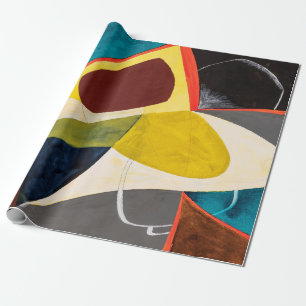 Papel De Presente Uma pintura de aquarela Abstrato modernista.