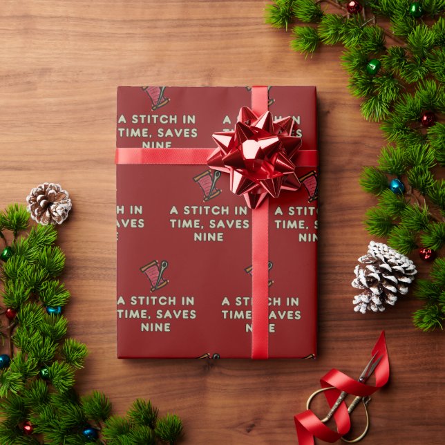 Papel De Presente Uma Pontada A Tempo (Presente de Natal)