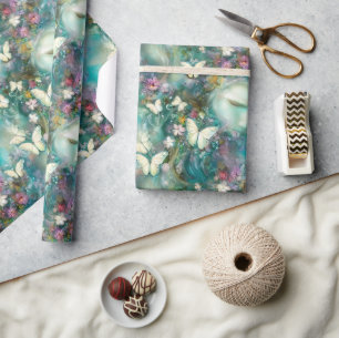 Papel De Presente Uma Série de Borboleta Mística Design 3