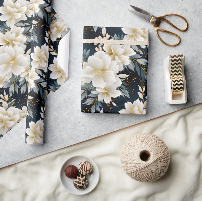 Papel De Presente Uma Série de Design Floral de Casamento 8 (Artesanato)