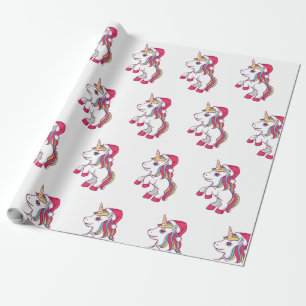 Papel De Presente Unicorn Christmas Wrapping Paper, Unicorn