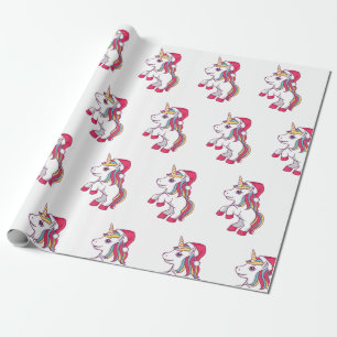 Papel De Presente Unicorn Christmas Wrapping Paper, Unicorn