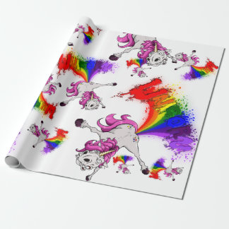 Papel De Presente unicorn rainbow fart