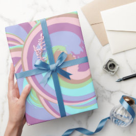 Papel De Presente Unicorn Swirl