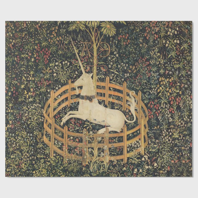 Papel De Presente Unicorn Tapestries Tapeçaria Clássica (Aberto)