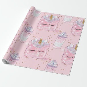Papel De Presente Unicorn Toast e Milkshake