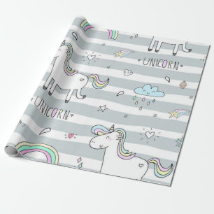 Papel De Presente Unicórnio