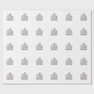Papel De Presente Unicórnio Cereja Coquete Unicórnio Original Zazzle