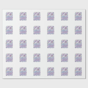 Papel De Presente Unicórnio Cristal Cura Presente Unicórnio Ideia Ve