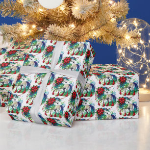 Papel De Presente unicórnio festivo do Natal