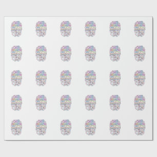 Papel De Presente Unicórnio Fofo Colorido e um Pouco Mágico Original