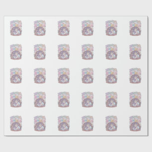 Papel De Presente Unicórnio Introvertido mas Espelhante Original Bra