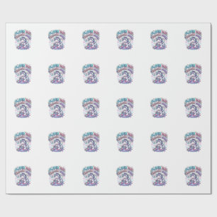 Papel De Presente Unicórnio Jogador Um Modo Unicórnio Estilo Retro G