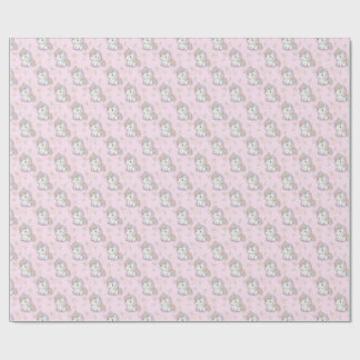 Papel De Presente Unicórnio mágico | Partido Pastel Rainbow