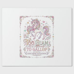Papel De Presente Unicórnio Muito Glam para Galopar Roupas Adoráveis