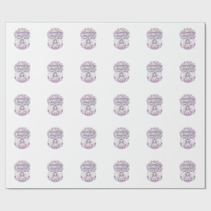 Papel De Presente Unicórnio Namastay Mágico Adorável Tipografia Desi