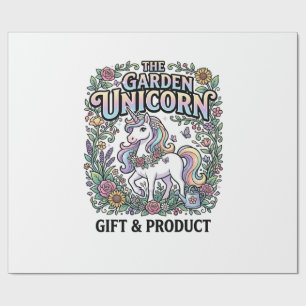 Papel De Presente Unicórnio O Unicórnio do Jardim Comercial Desenho