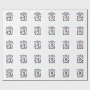Papel De Presente Unicórnio Paz Amor Pose Unicórnio Fundo Branco S
