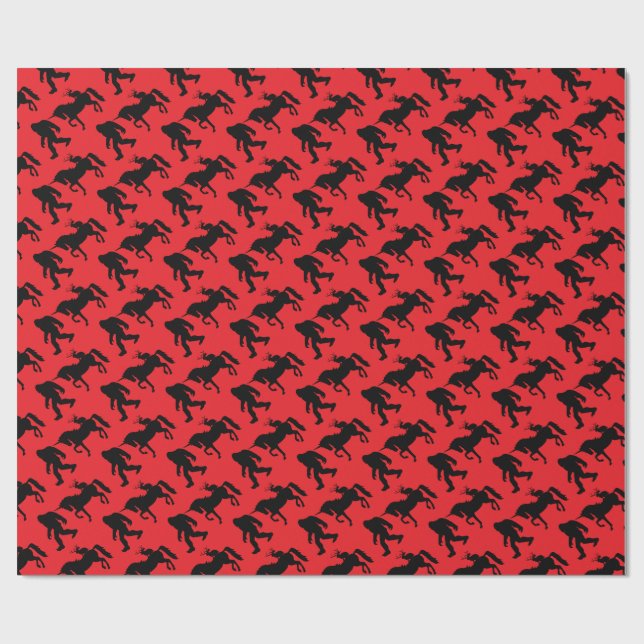 Papel De Presente Unicórnio, Pé Grande e Jackalope (Aberto)