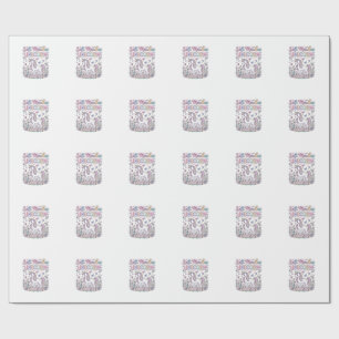 Papel De Presente Unicórnio Suave Prado Unicórnio Adorável Design Ve