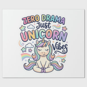 Papel De Presente Unicórnio Zero Drama Apenas Vibrações de Unicórnio