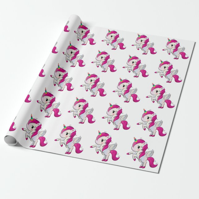 Papel De Presente Unicórnios (Desenrolado)
