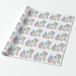 Papel De Presente Unicórnios
