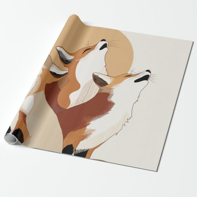 Papel De Presente Unique Forest Animal All-Occasion Gift Wrap (Desenrolado)