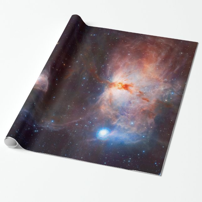 Papel De Presente Universo da Nebulosa Flame da Astronomia Espacial (Desenrolado)