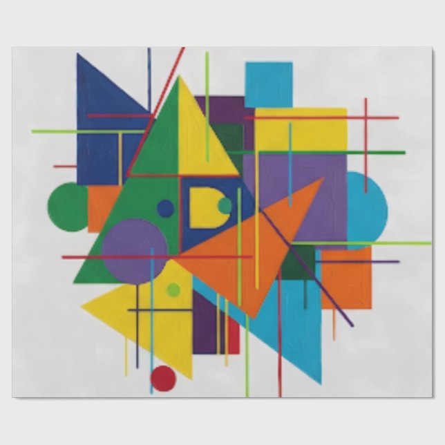 Papel De Presente Urban Rhythm/Geometric design (Aberto)