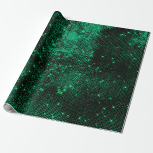 Papel De Presente Urbano de couro metálico verde profundo Sparkly d