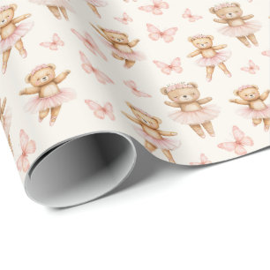 Papel De Presente Ursinhos bailarinos fofos