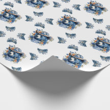 Urso Caubói Ocidental - Urso Azul com Bandana Flor