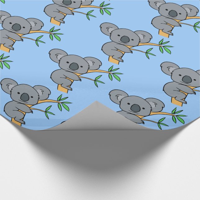 Papel De Presente Urso Coala Fofo (Ponta)