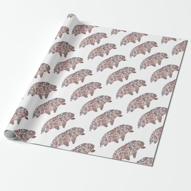 Papel De Presente Urso da água Tardigrade (Desenrolado)